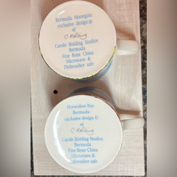 Carole Holding Studios Bermuda Mugs in Fine Bone China set of 4 - Picture 11 of 16
